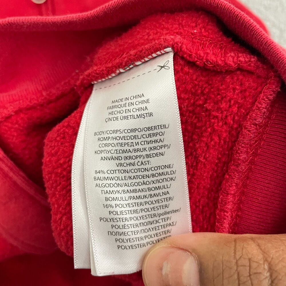Ralph Lauren Polo Bear Hoodie Boys 7 Red Full Zip - Picture 4 of 6
